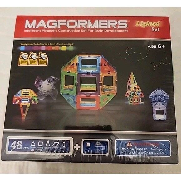 Magformers Magnetic Tiles Brain Development Building Construction Set 48 Pieces - Picture 1 of 5